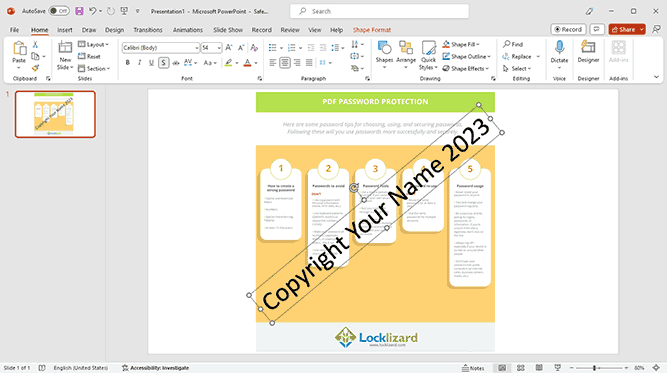 how to copy protected powerpoint presentation