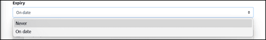 Web Writer document expiry choice